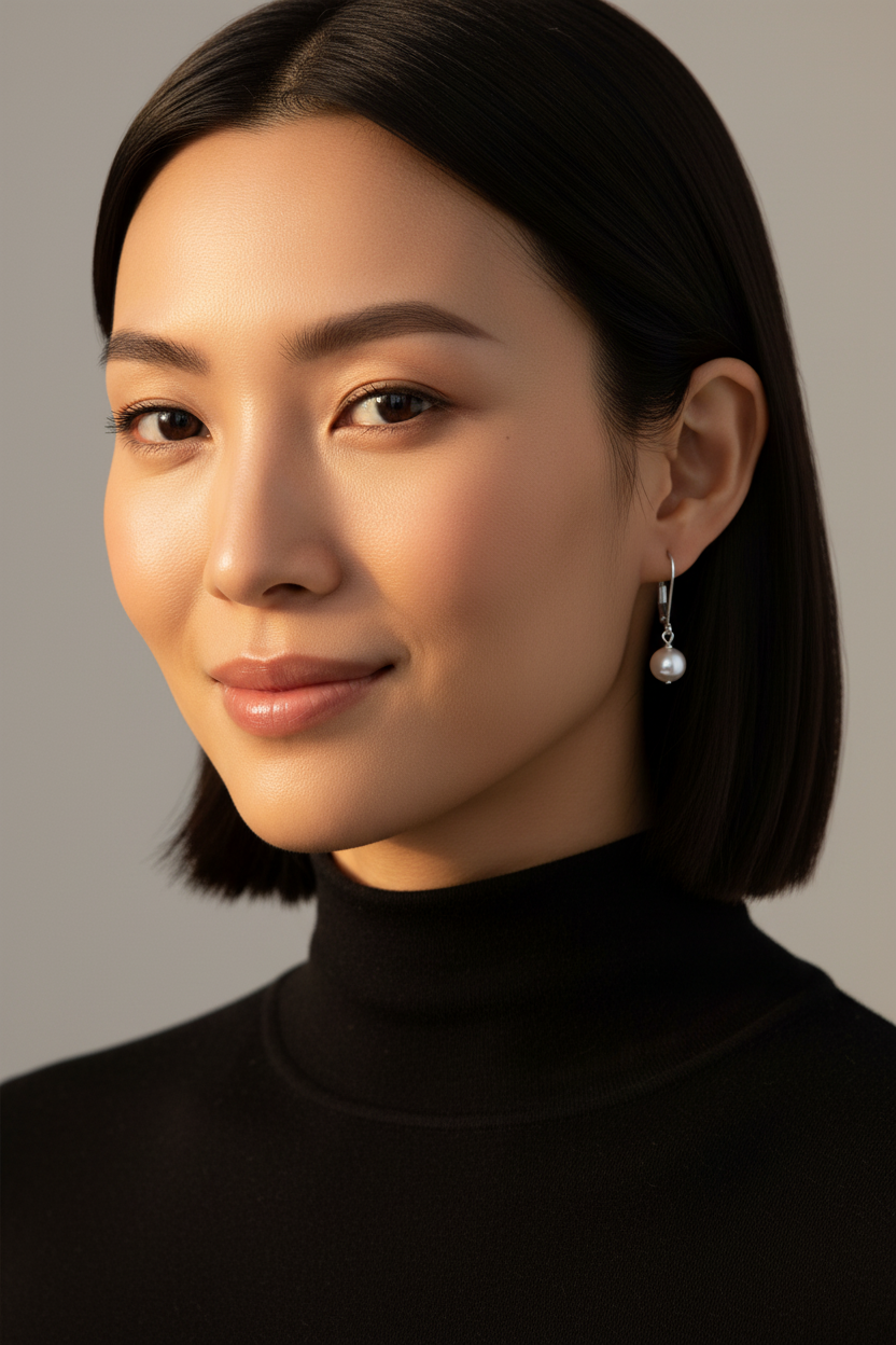 Asian woman with sleek bob