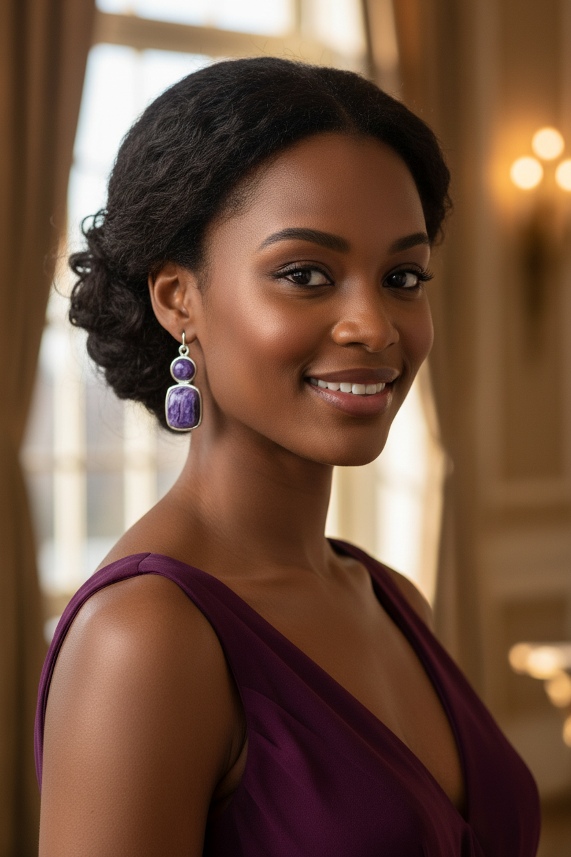 Black woman at elegant setting