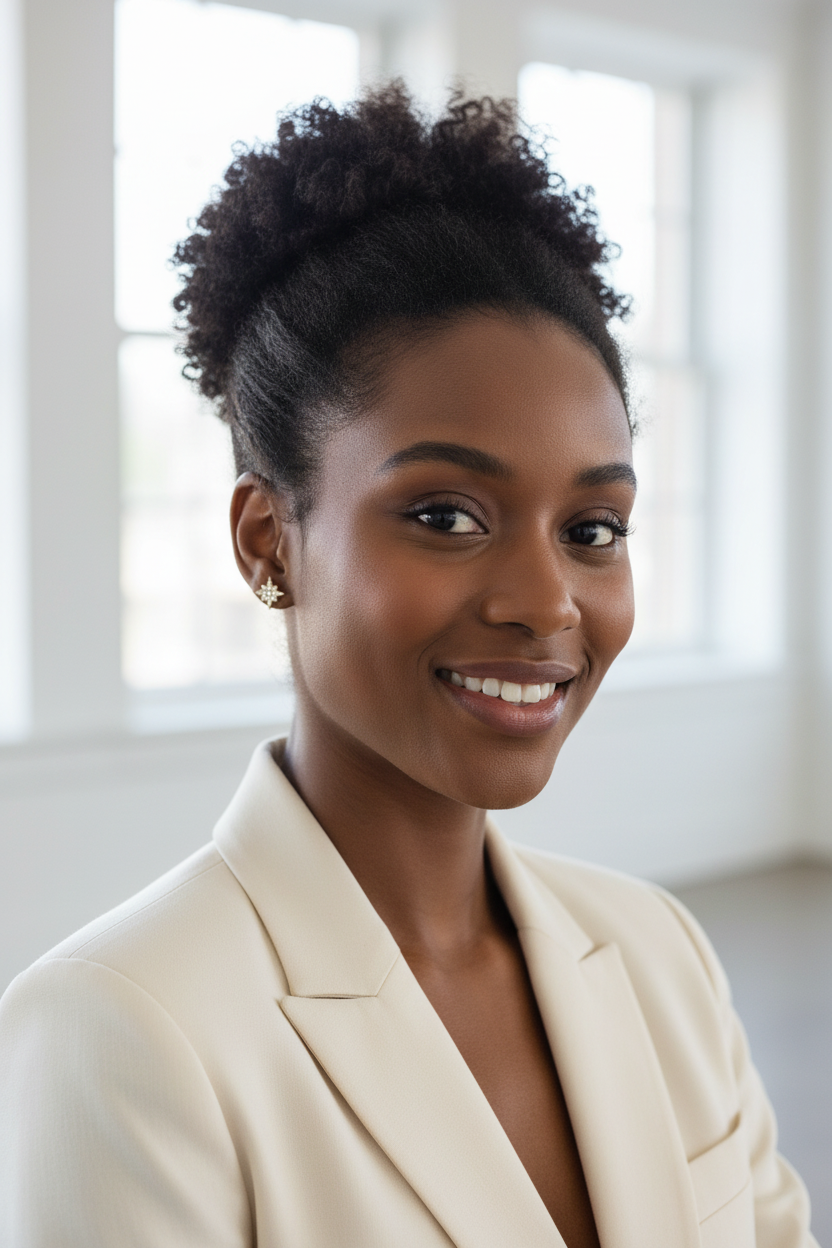 Black woman with luxurious golden celestial studs