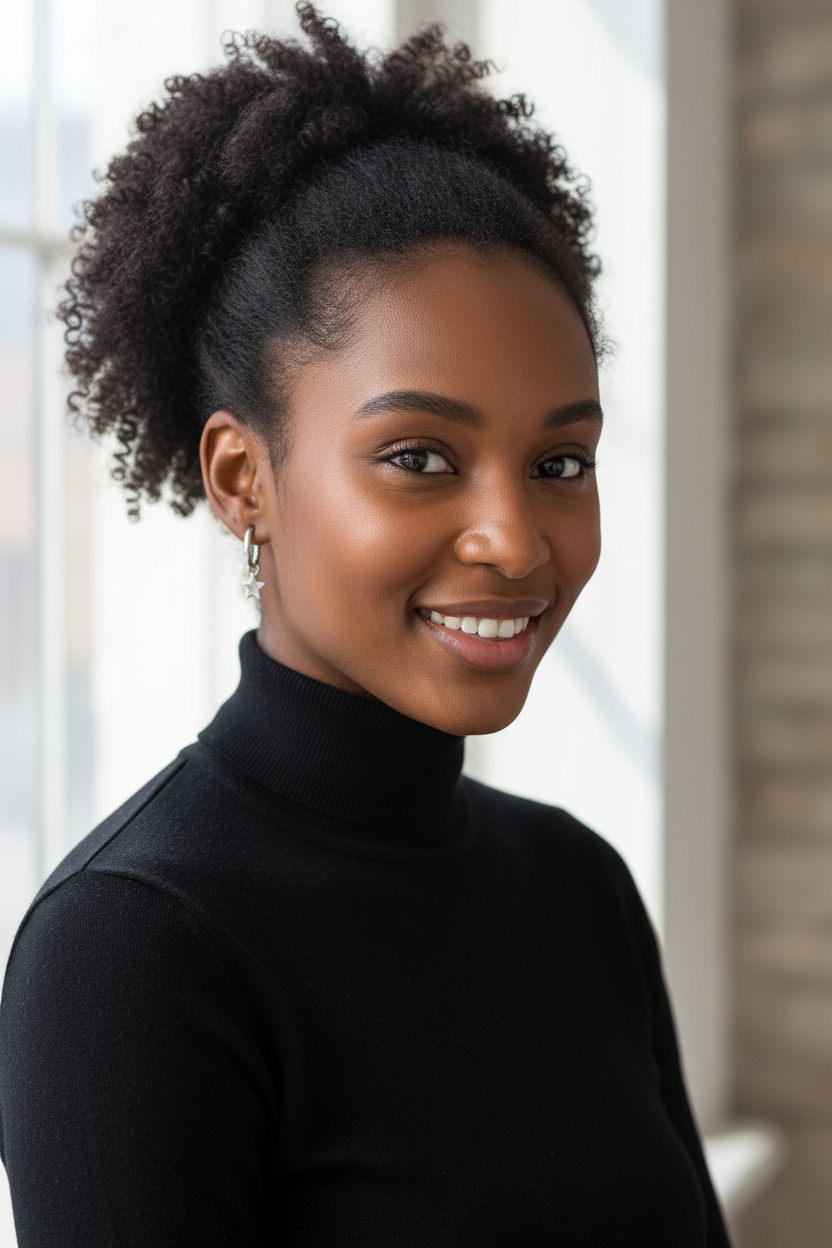 Black woman with mismatched celestial hoops