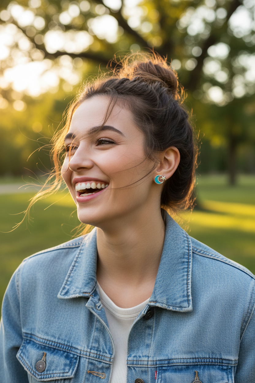 Carefree denim jacket style