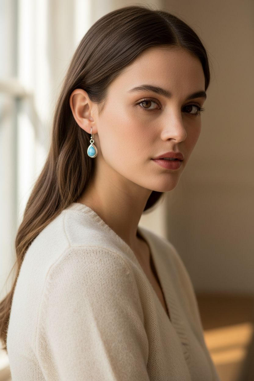 Casual Confident Larimar Earrings