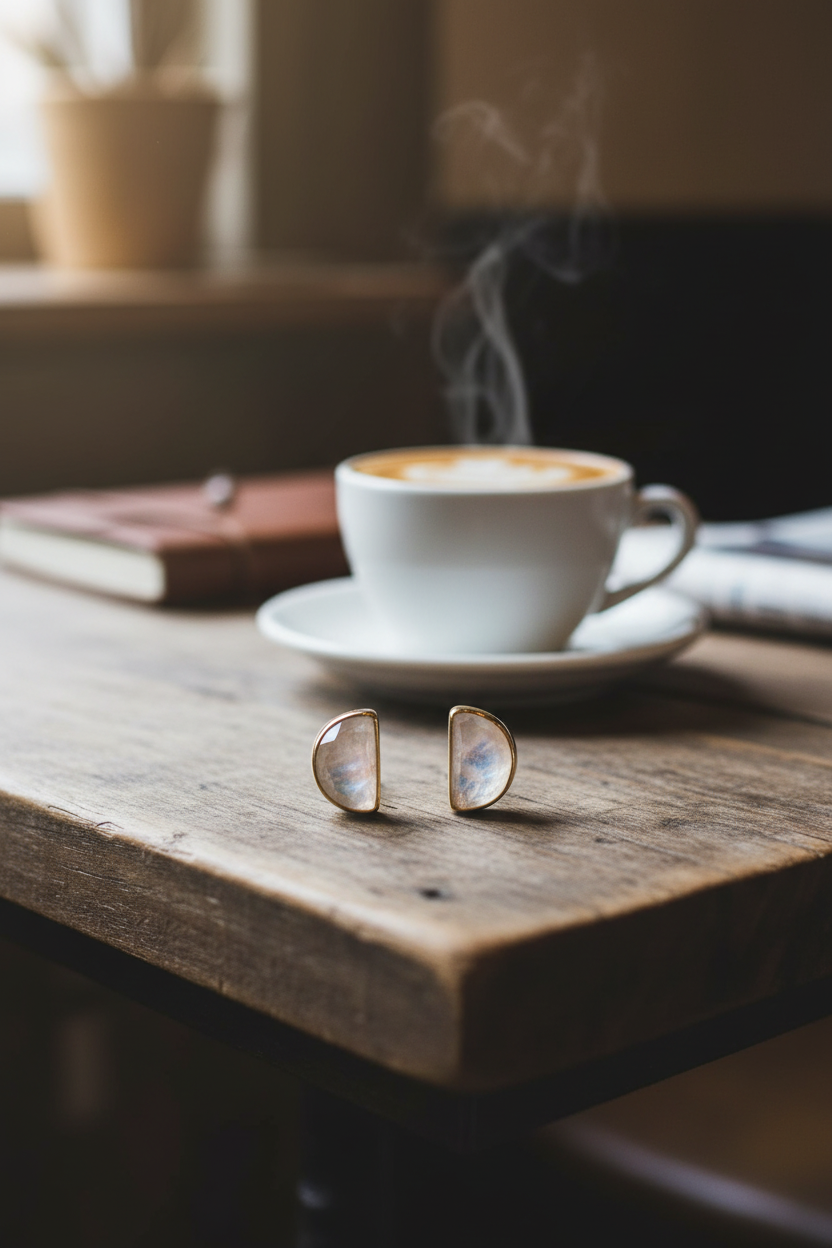 Coffee Background 2 - Wooden Table with Latte
