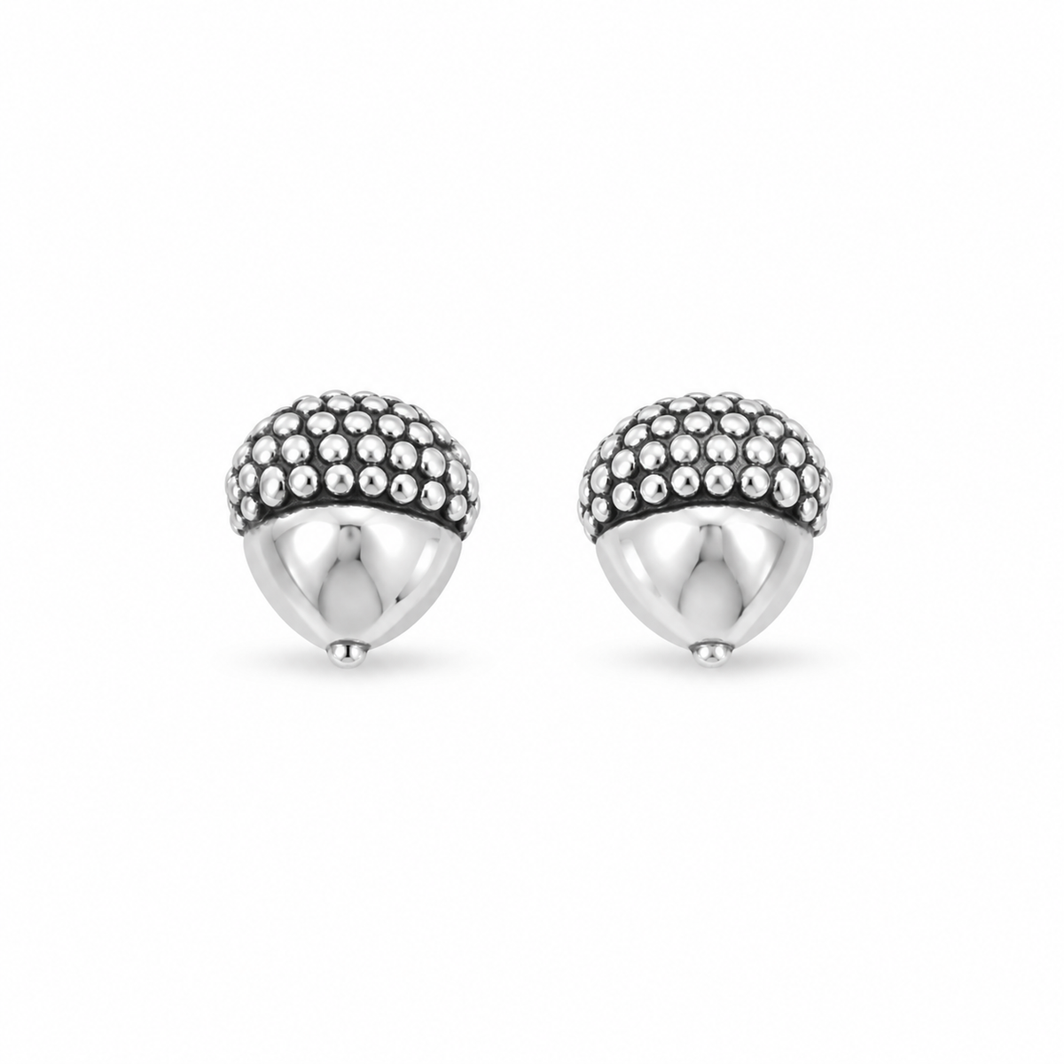 Acorn Stud Earrings 925 Sterling Silver 7mm Made in USA