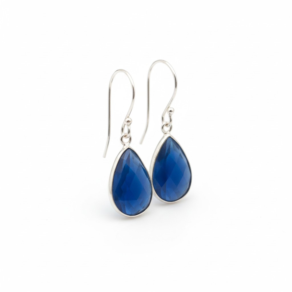 Dark Blue Chalcedony White Detailed