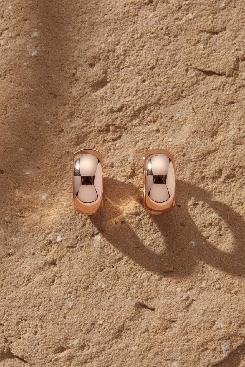 Earrings on sandstone