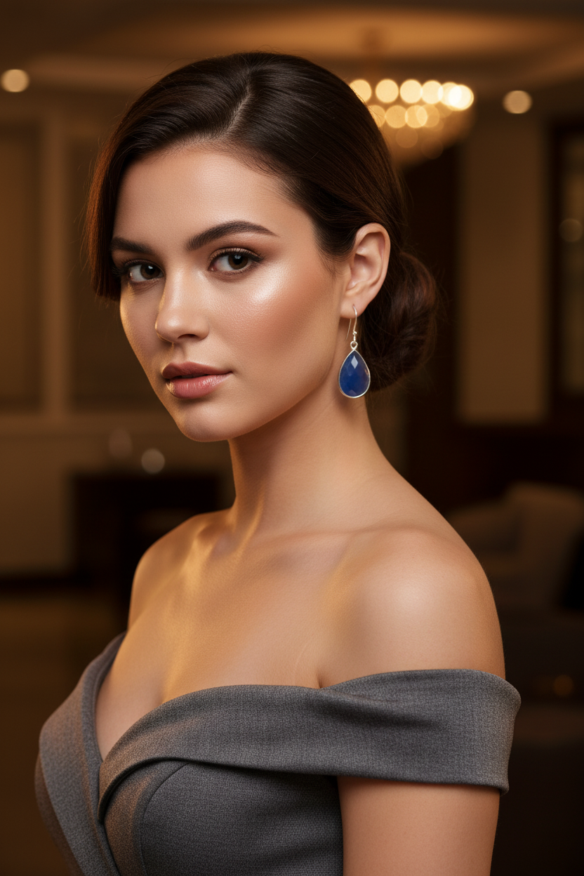 Evening Elegance Dark Blue Chalcedony