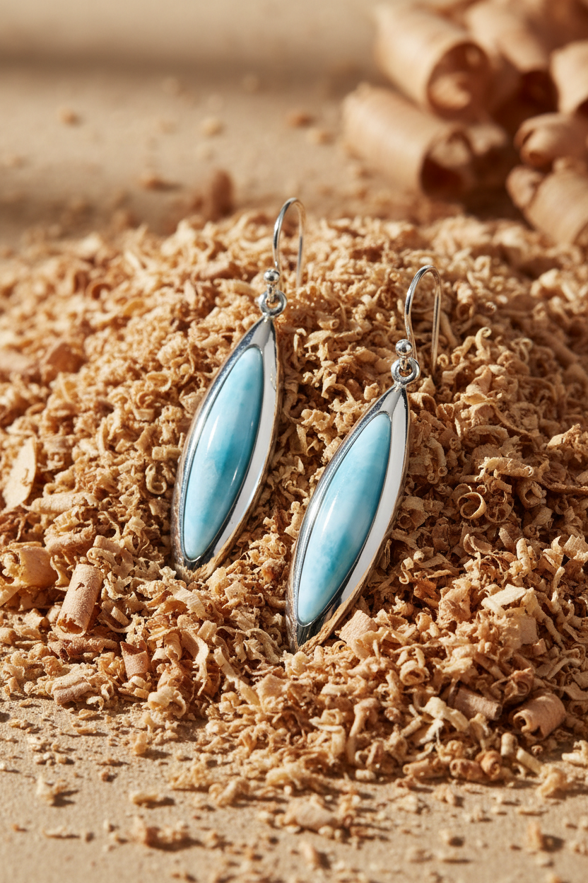 Fine Sawdust Marquise Larimar