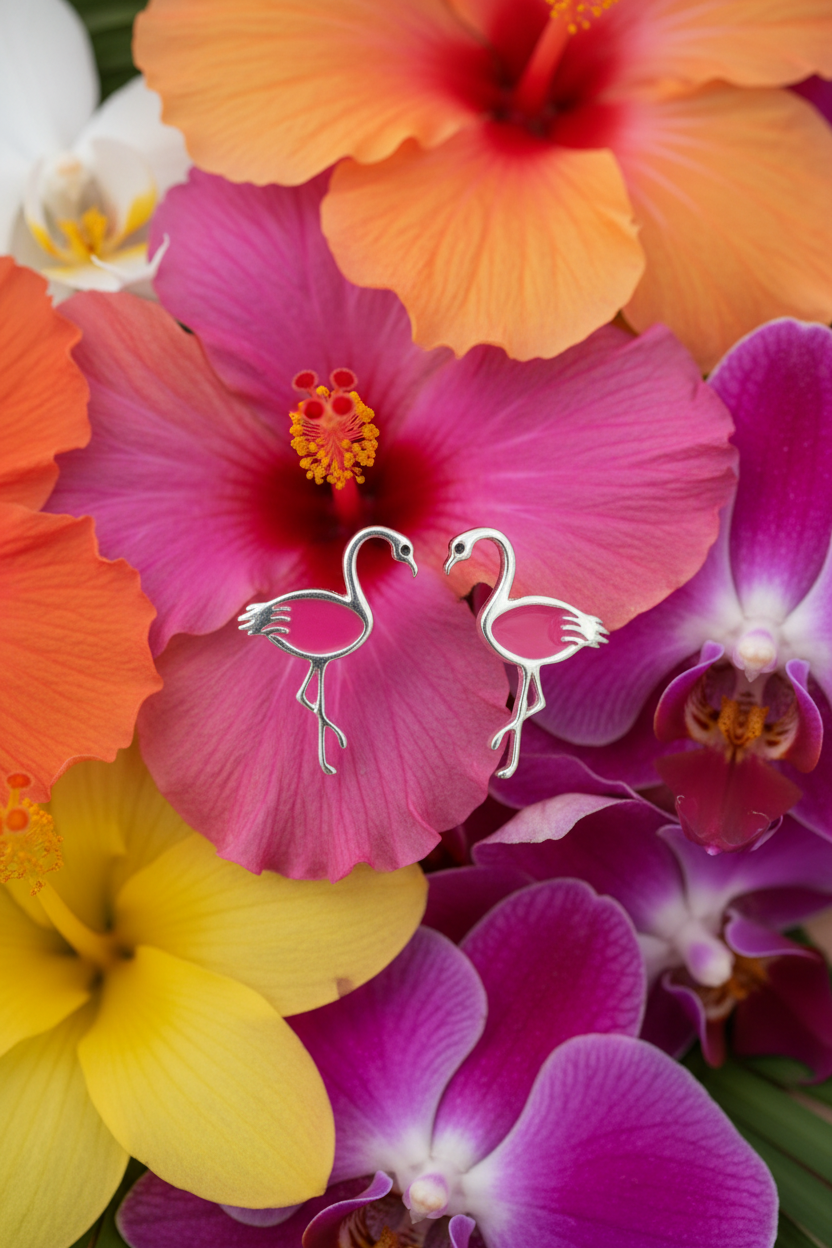Flower Background 3 - Hibiscus & Orchids