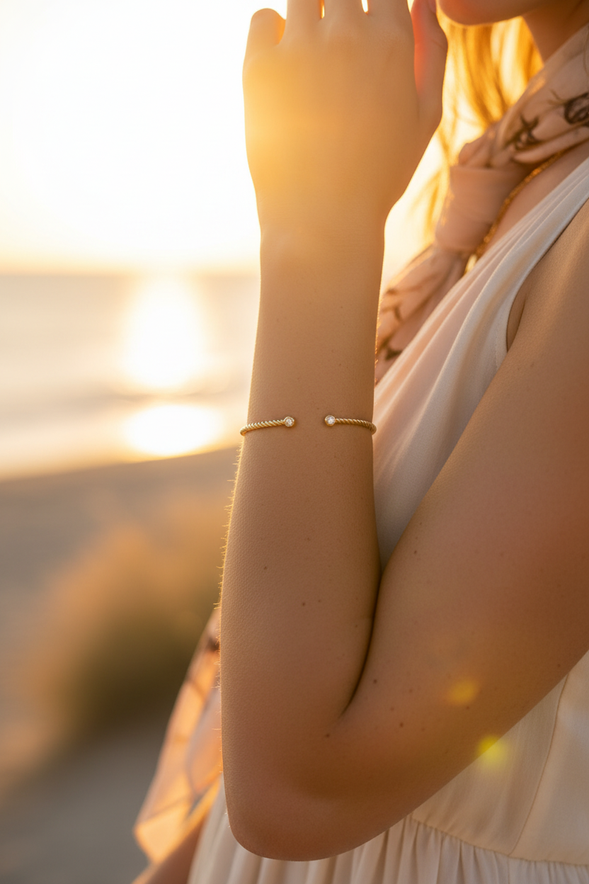 Golden Hour - Gold Cuff Bracelet
