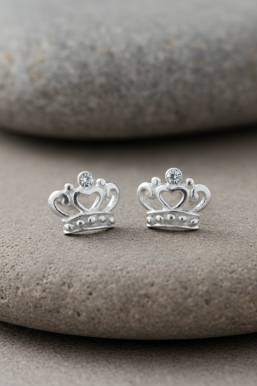 Grey Beige Stone Crystal Crown
