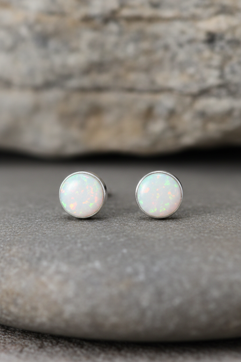 Grey Beige Stone Opal