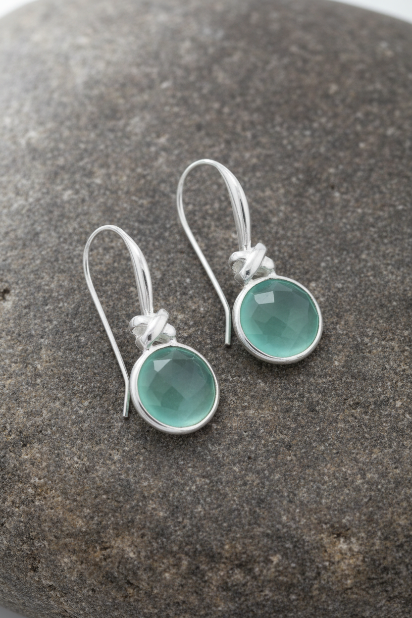 Grey Beige Stone Sea Green Chalcedony