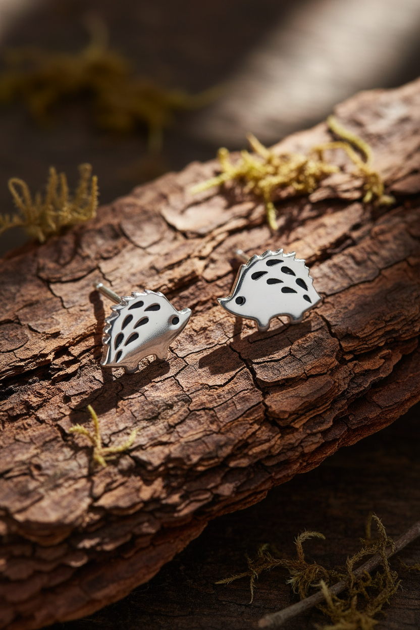 Hedgehog studs on wood bark