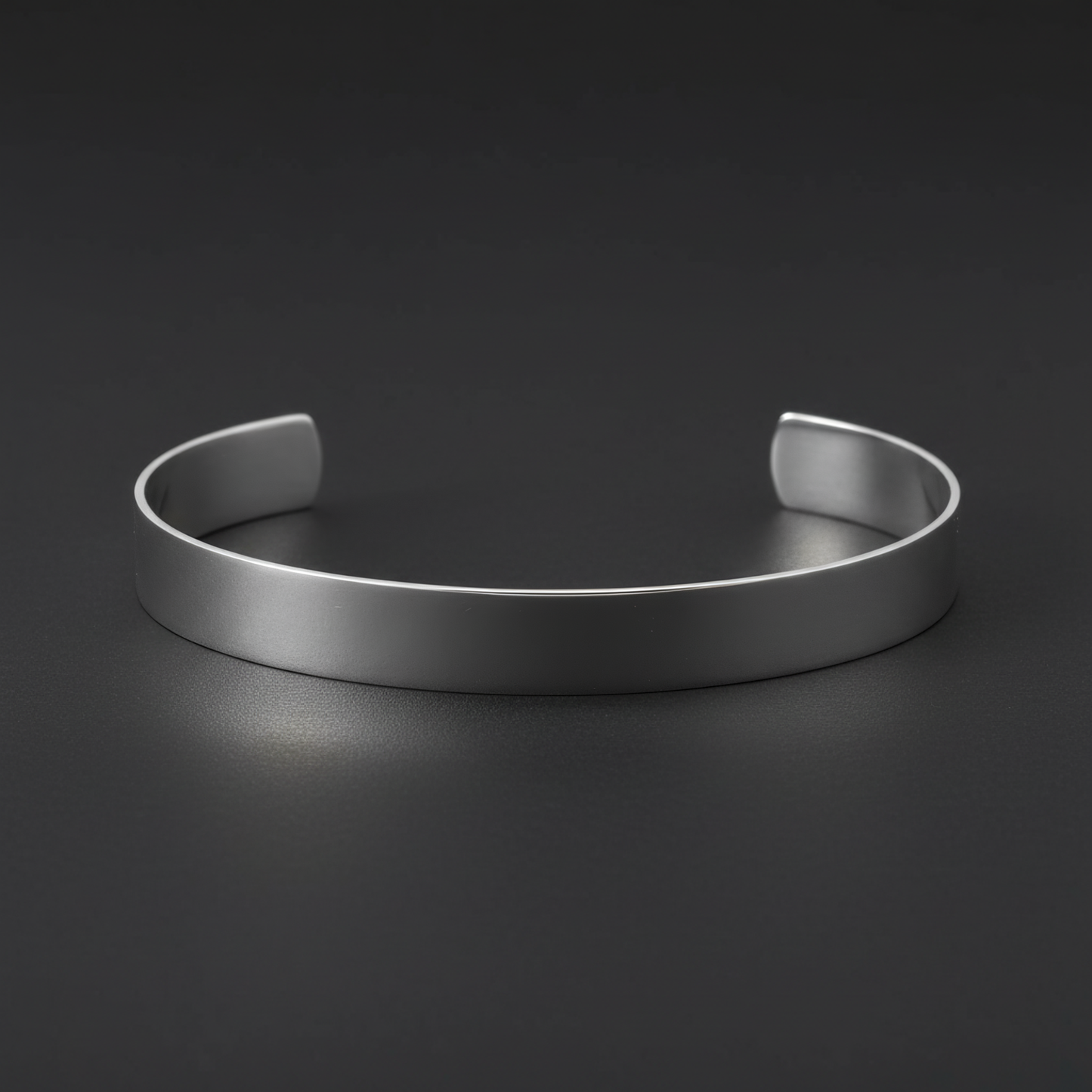 Polished Cuff Bracelet - Sterling Silver Wide Band Classic Design