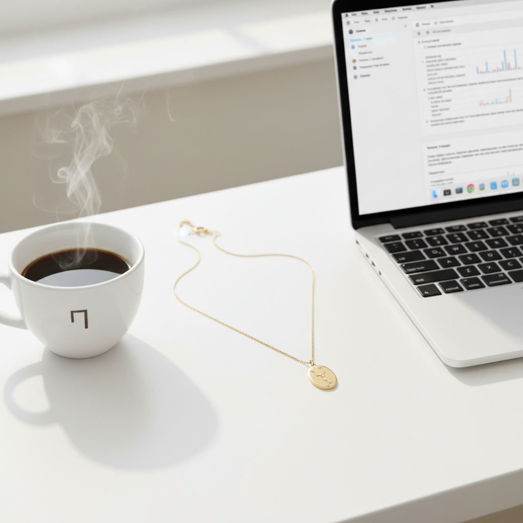 Taurus Zodiac Constellation Oval Coin Necklace, 16 Inch Chain with 2 Inch Extender