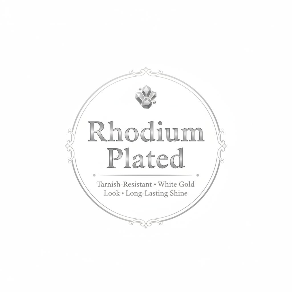 Rhodium Plated - Tarnish Resistant