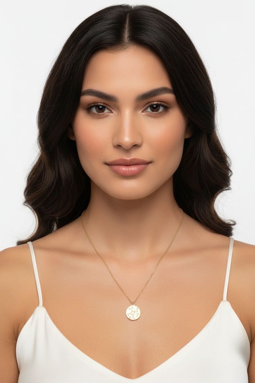 Sagittarius Zodiac Necklace - 14K Gold Plated Sterling Silver Constellation