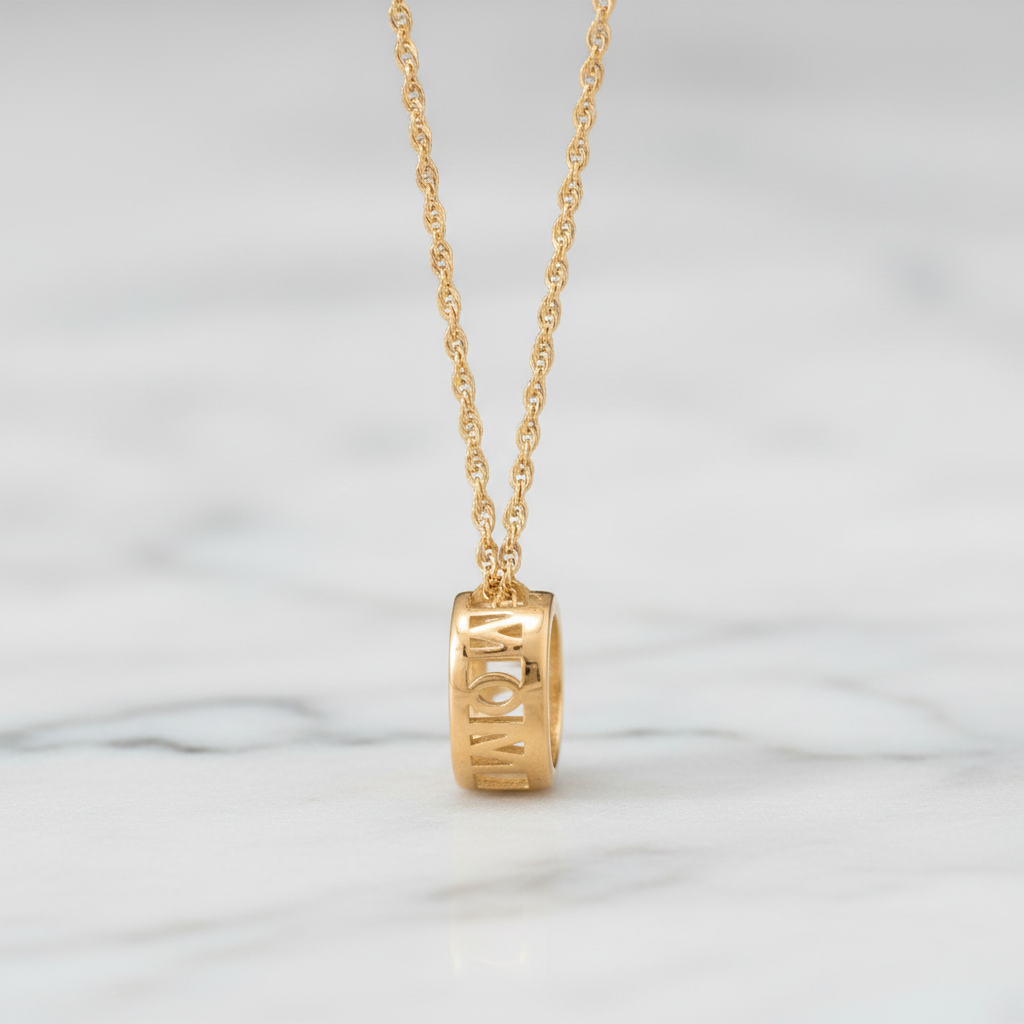 14 Karat Gold Plated Sterling Silver Heart Mom Necklace, Pave CZ Pendant, 16 Inch Chain with 2 Inch Extender