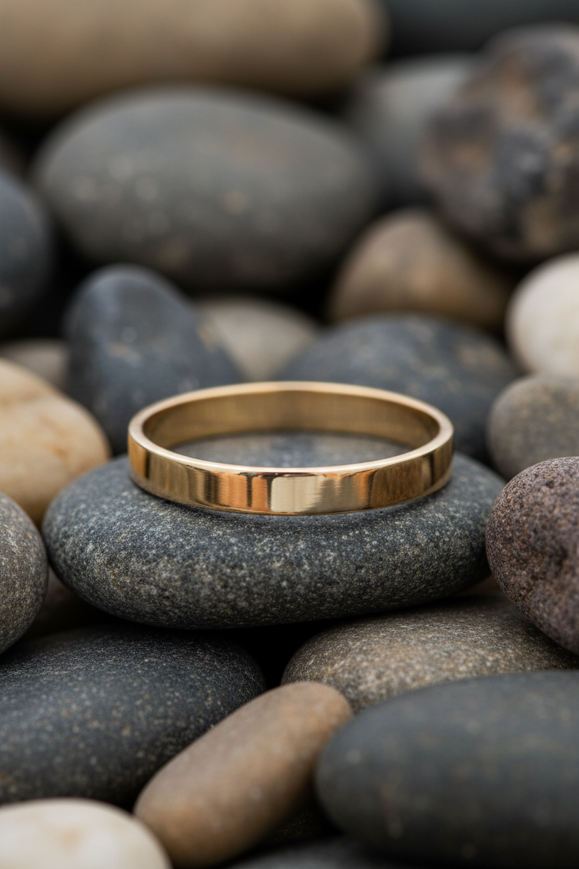 Gold Filled Flat Band Ring 14/20 Gold Filled 2.25mm Wide Sizes 5-10