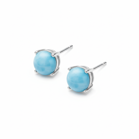 Larimar Studs White Angled