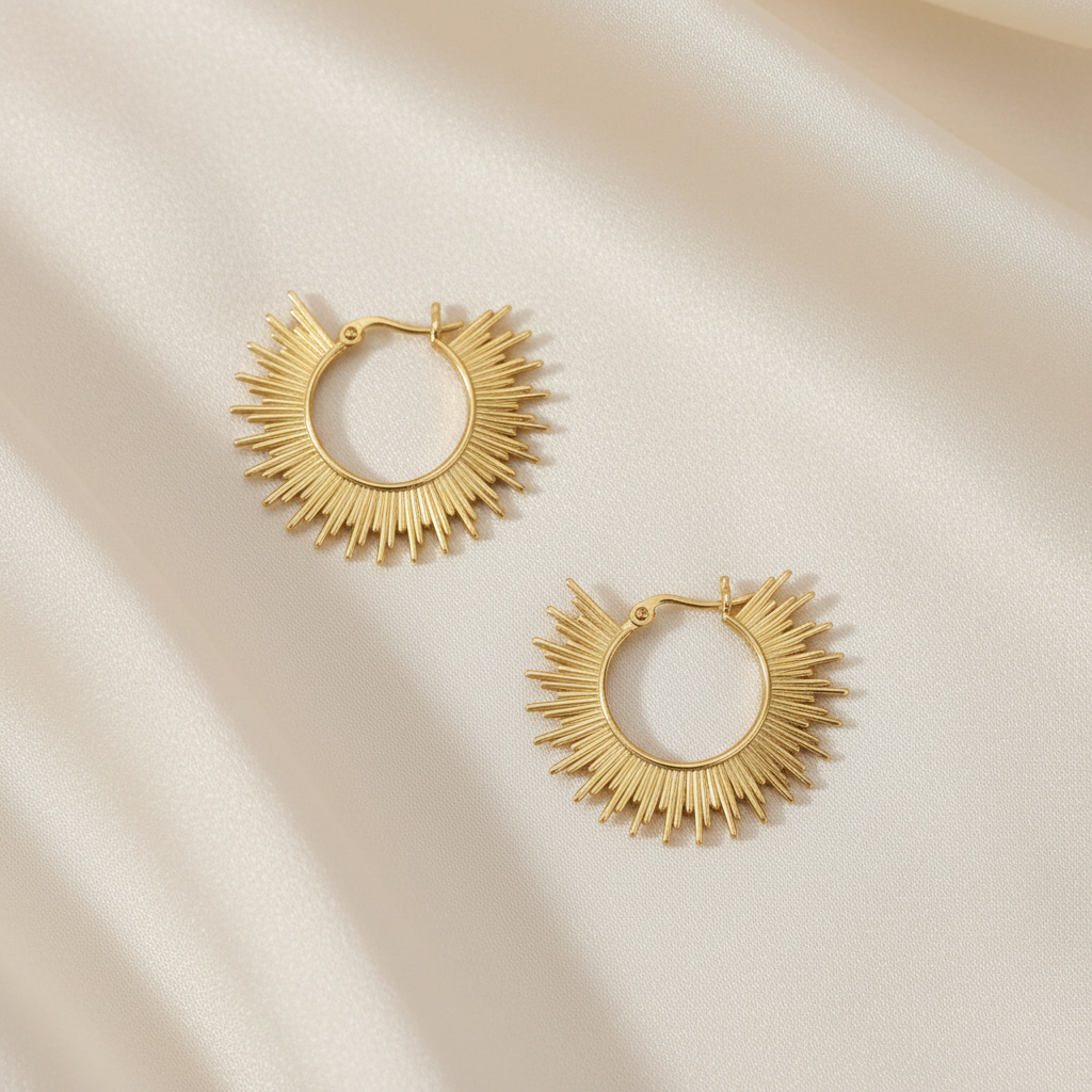 Minimalist composition on cream fabric