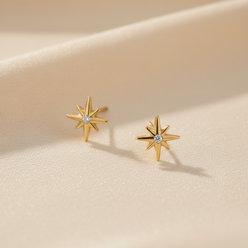 Minimalist composition on cream fabric