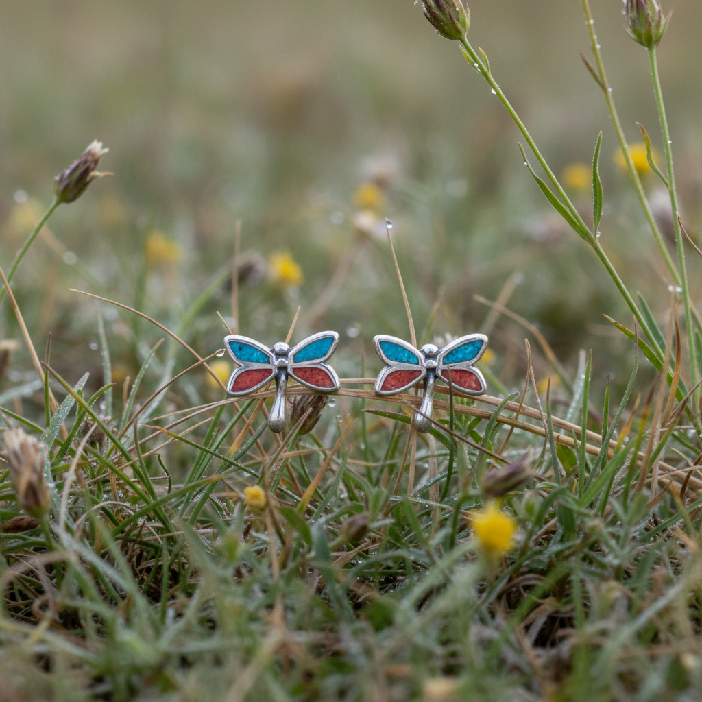 Minimalist composition on wild grass