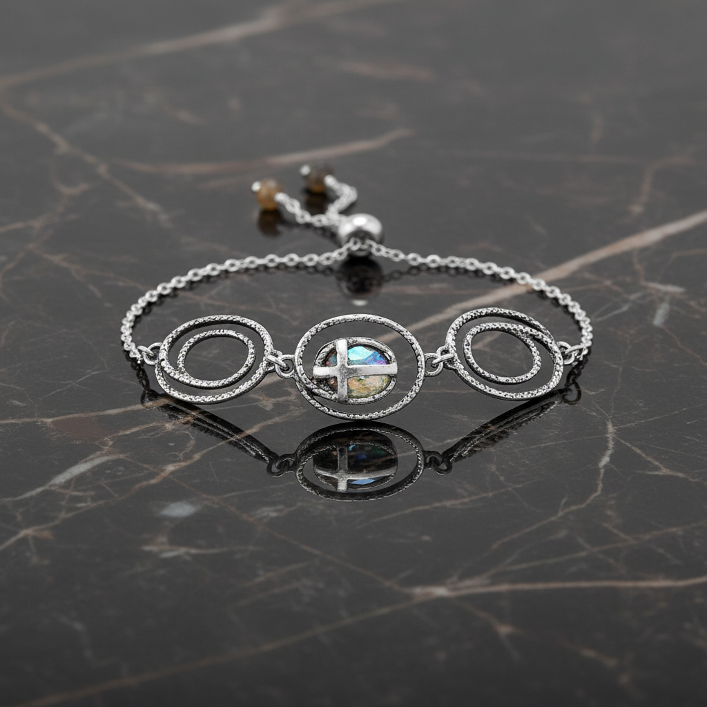 Mirror Reflection - Silver Geometric Bracelet