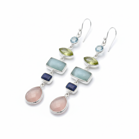 Multistone Drops White Angled
