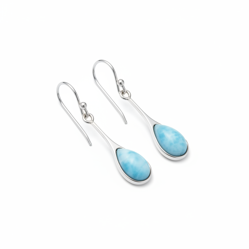Pear Larimar White Angled