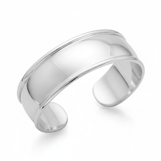 Polished cuff bracelet different angle