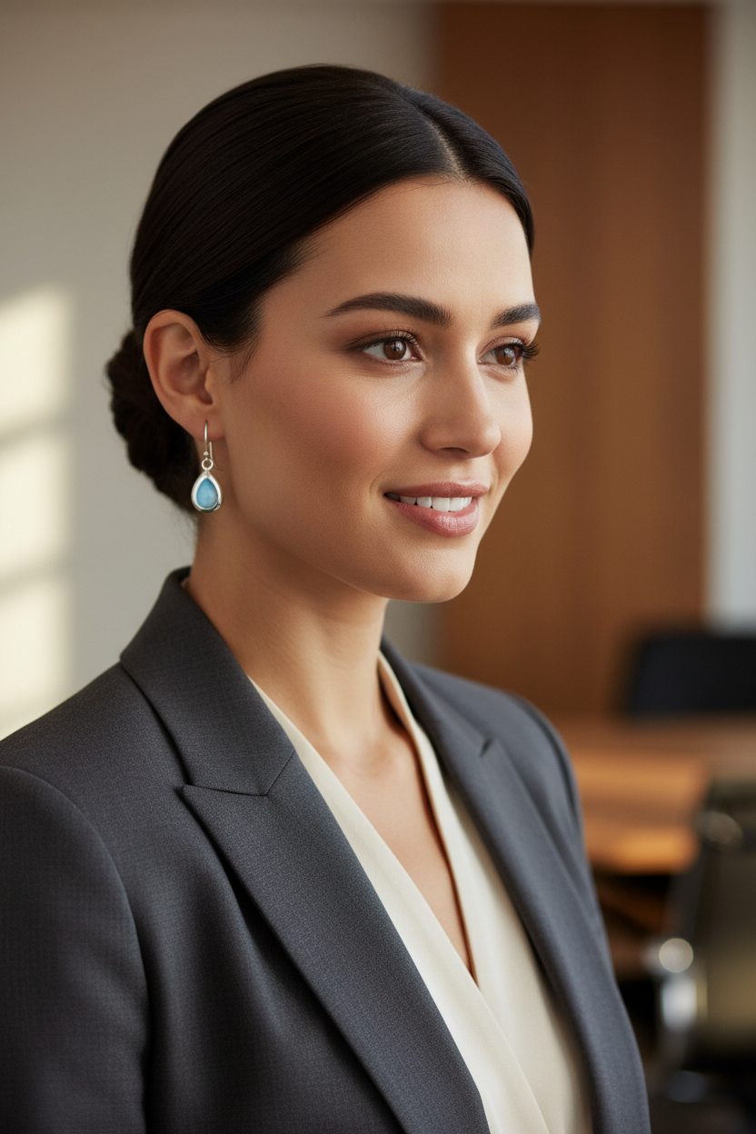 Professional Elegant Larimar Earrings