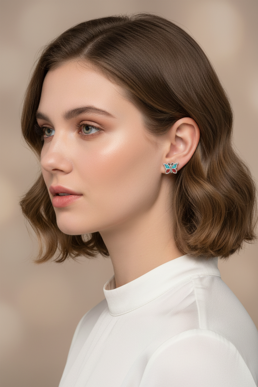 Romantic portrait with wavy hair