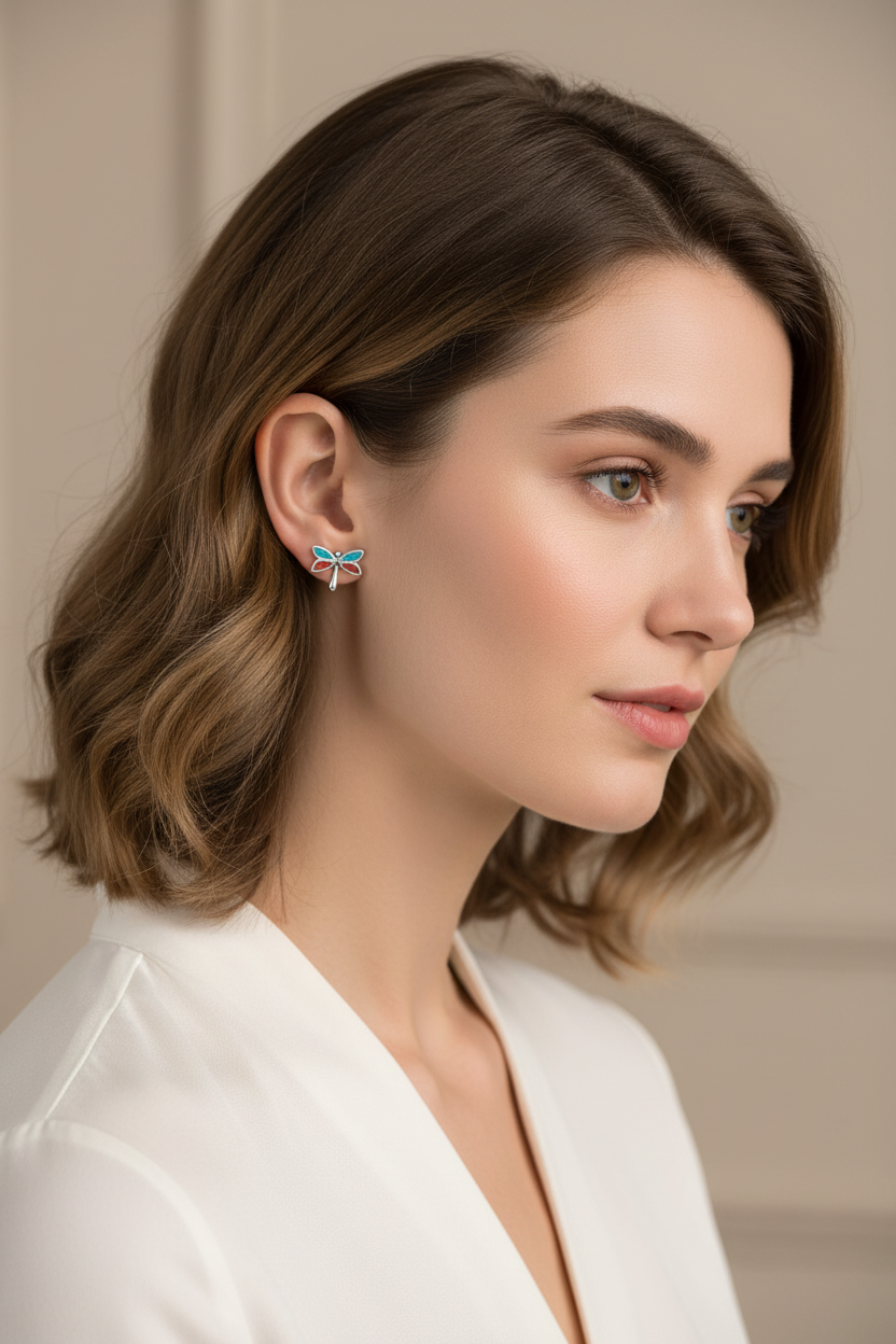 Romantic portrait with wavy hair