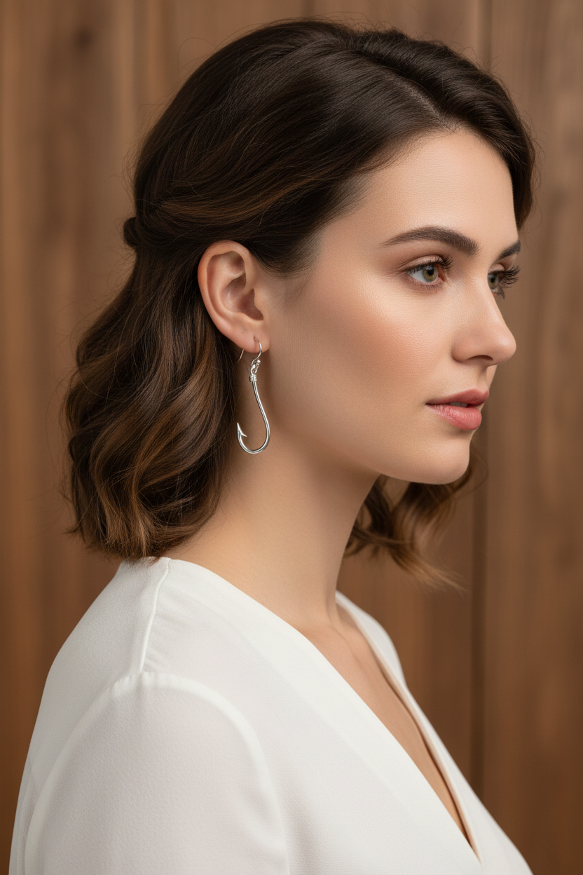 Romantic portrait with wooden panel