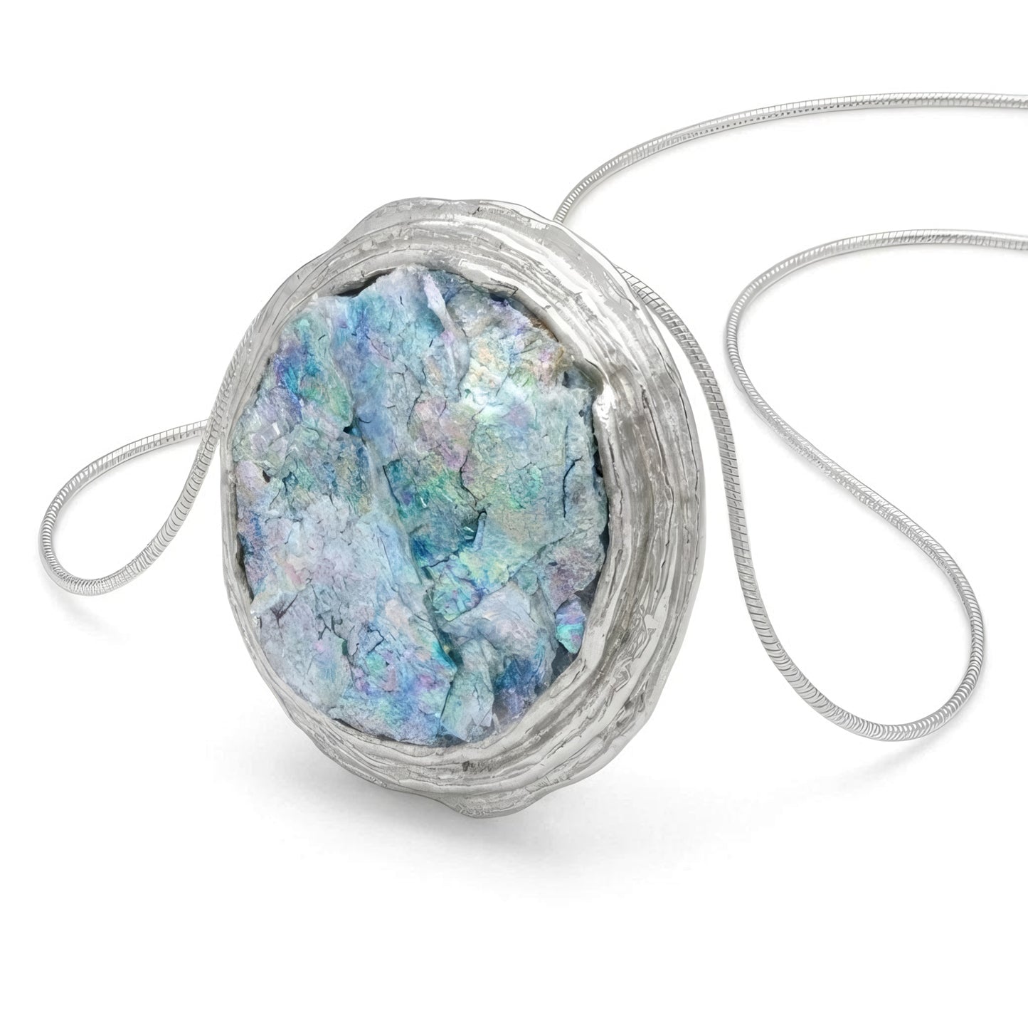 Authentic 2000-Year-Old Roman Glass Pendant - 18" Sterling Silver Chain with Certificate