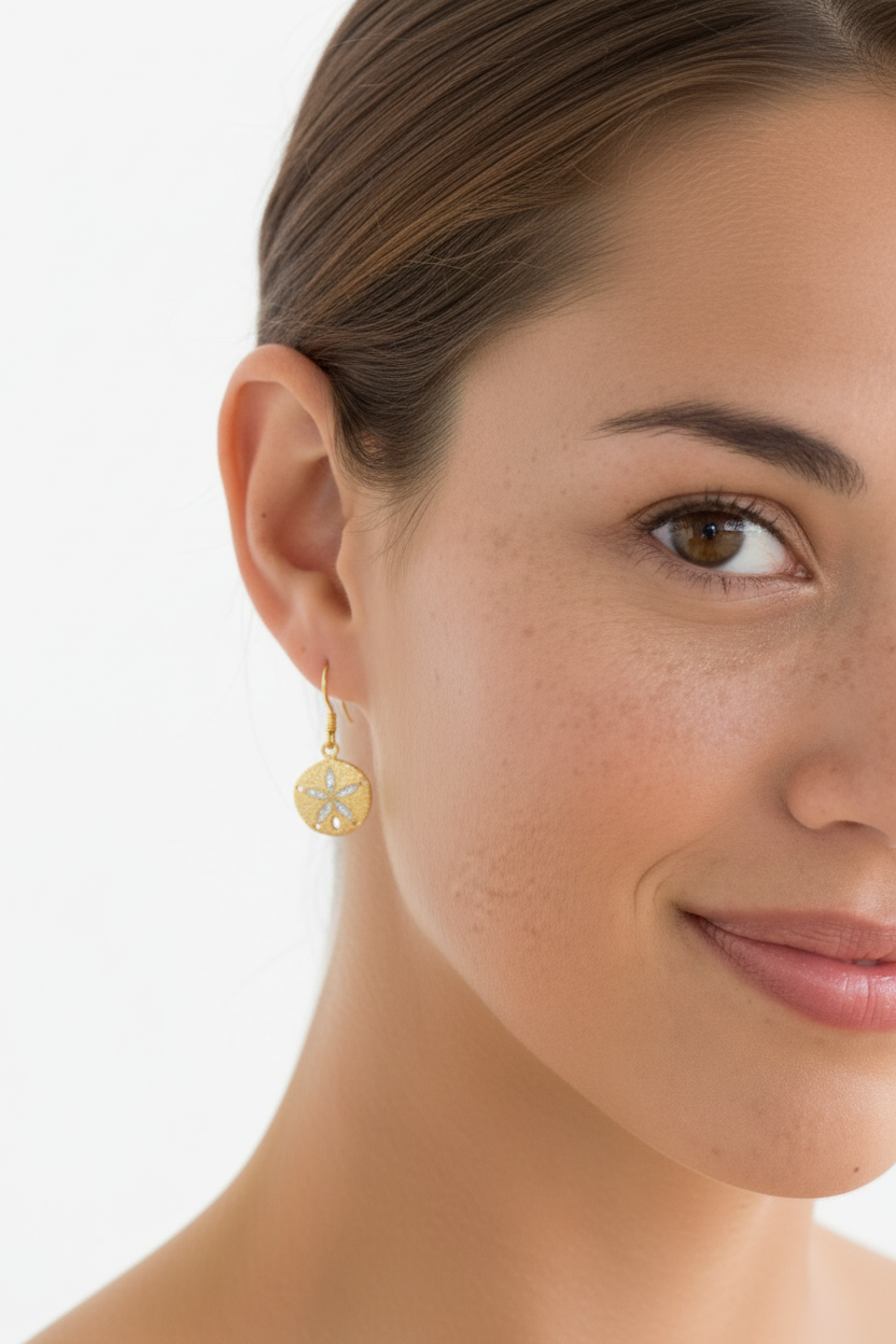 Sand Dollar Earrings - New Model New Background