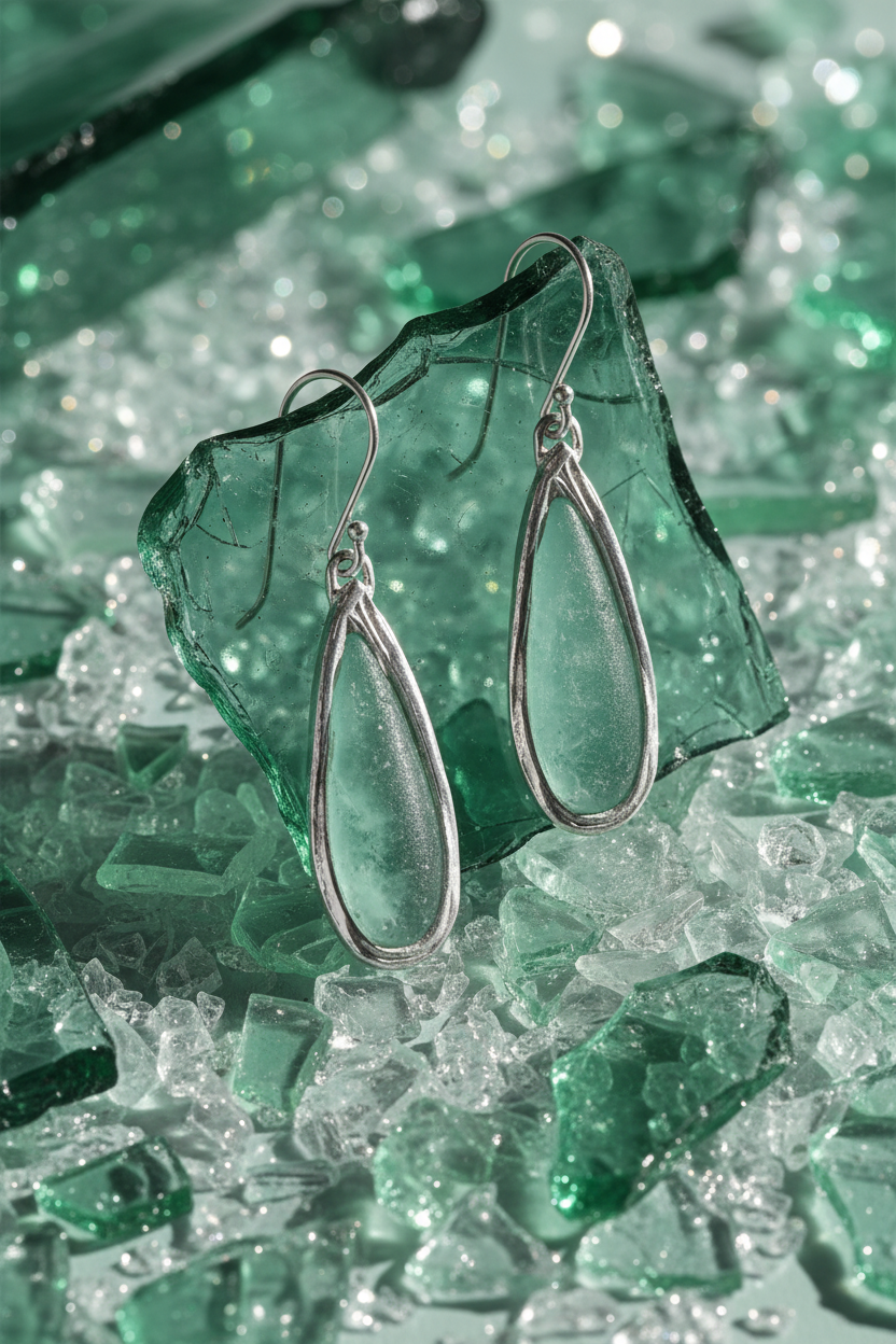 Seafoam Green Glass Shards Roman Glass