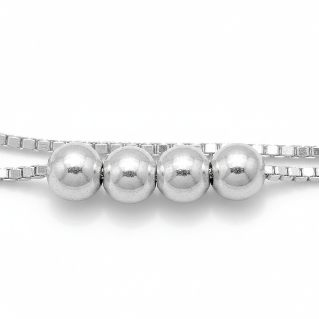 Silver beads texture macro