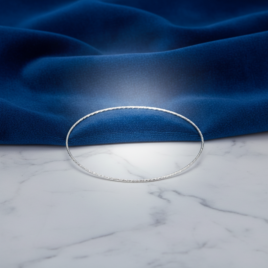 Sterling Silver Bangle Bracelet with Background