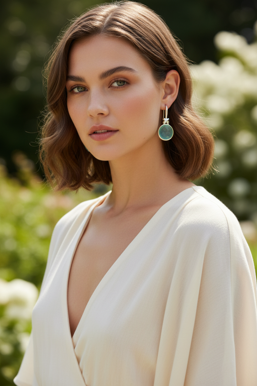 Summer Elegance Sea Green Chalcedony X-Design