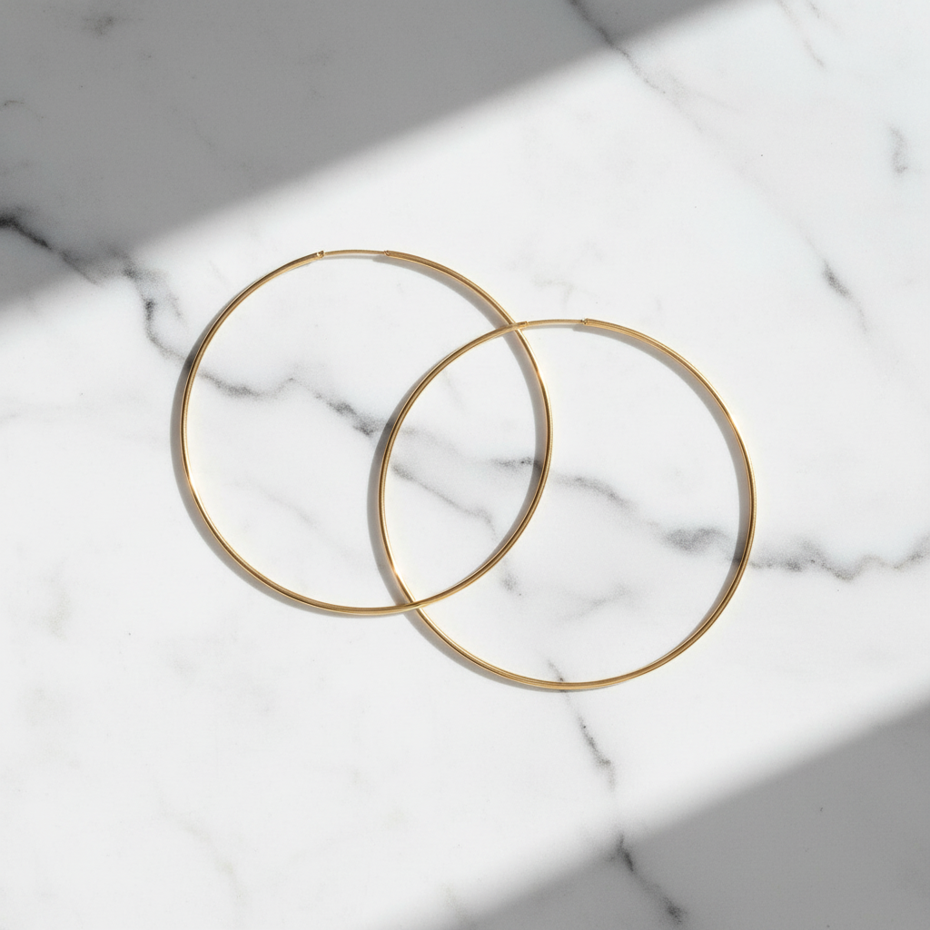 Top-down flat lay on marble