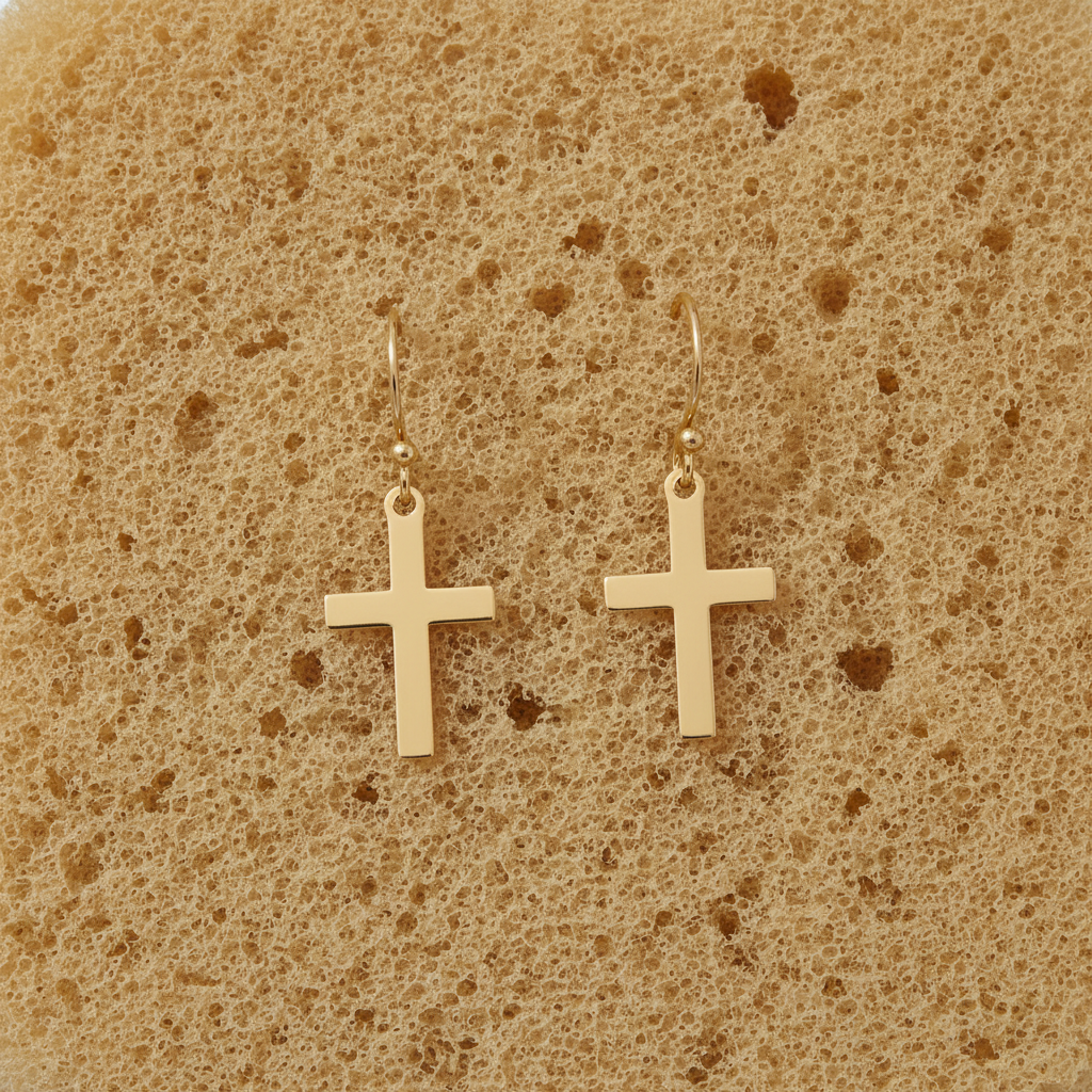 Top-down flat lay on sponge