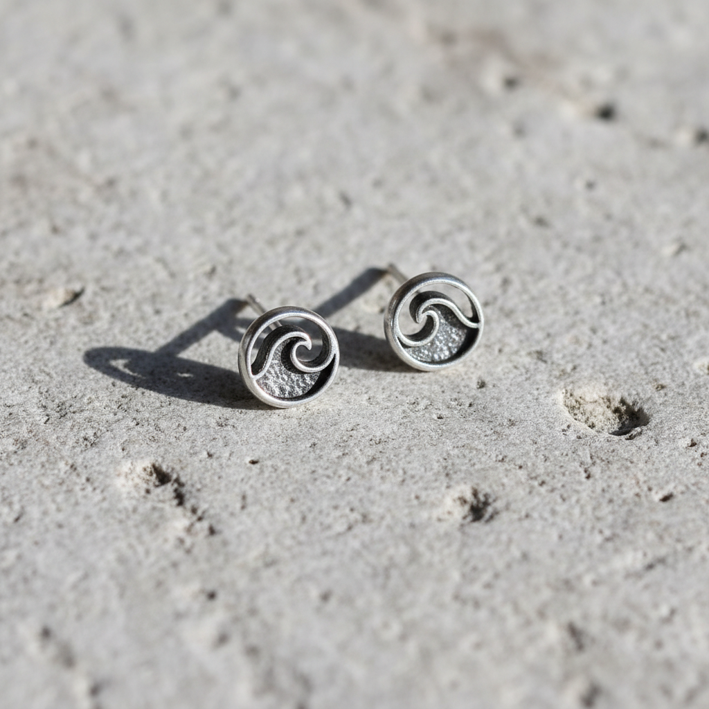 Top-down flat lay on stone