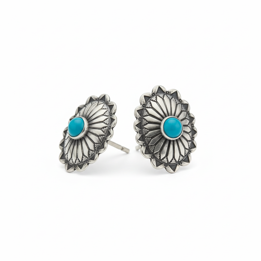 Turquoise Concho White Macro