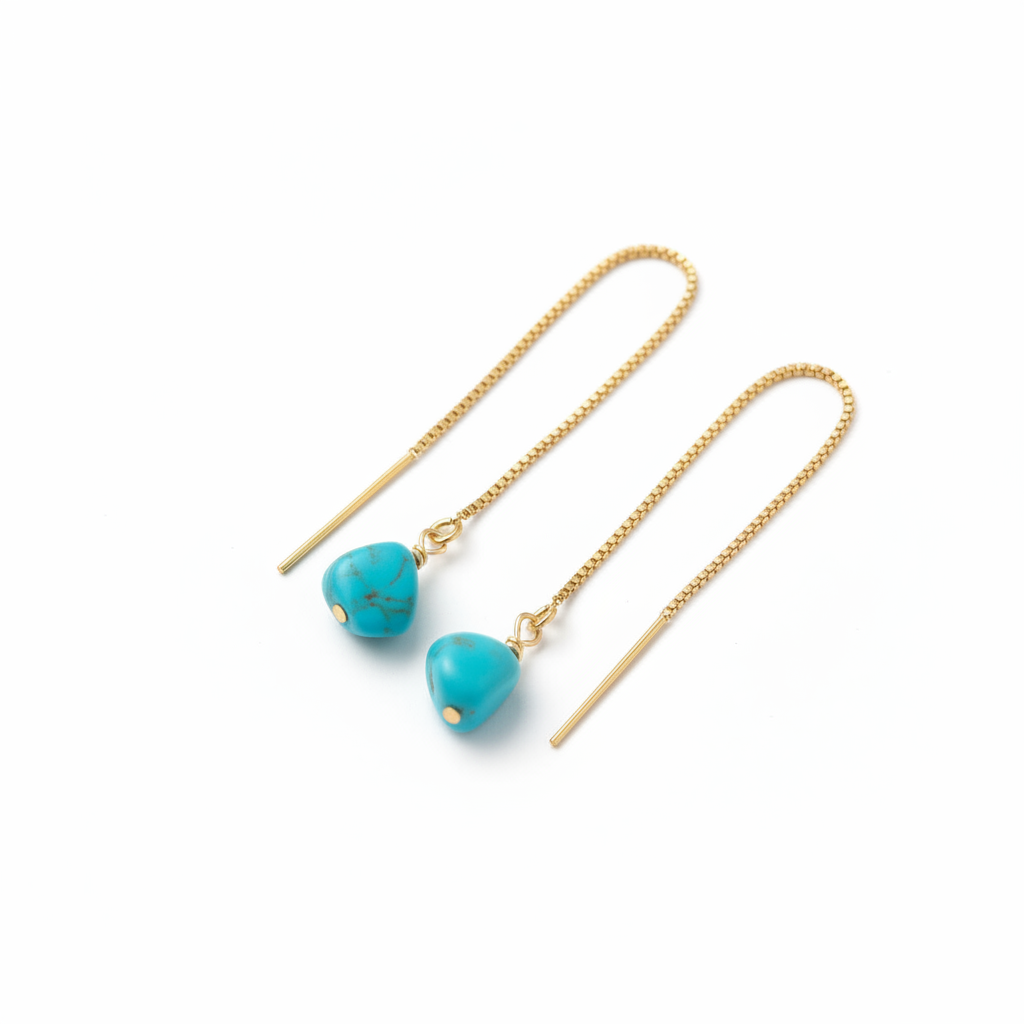 Turquoise Threader Stone to White Macro