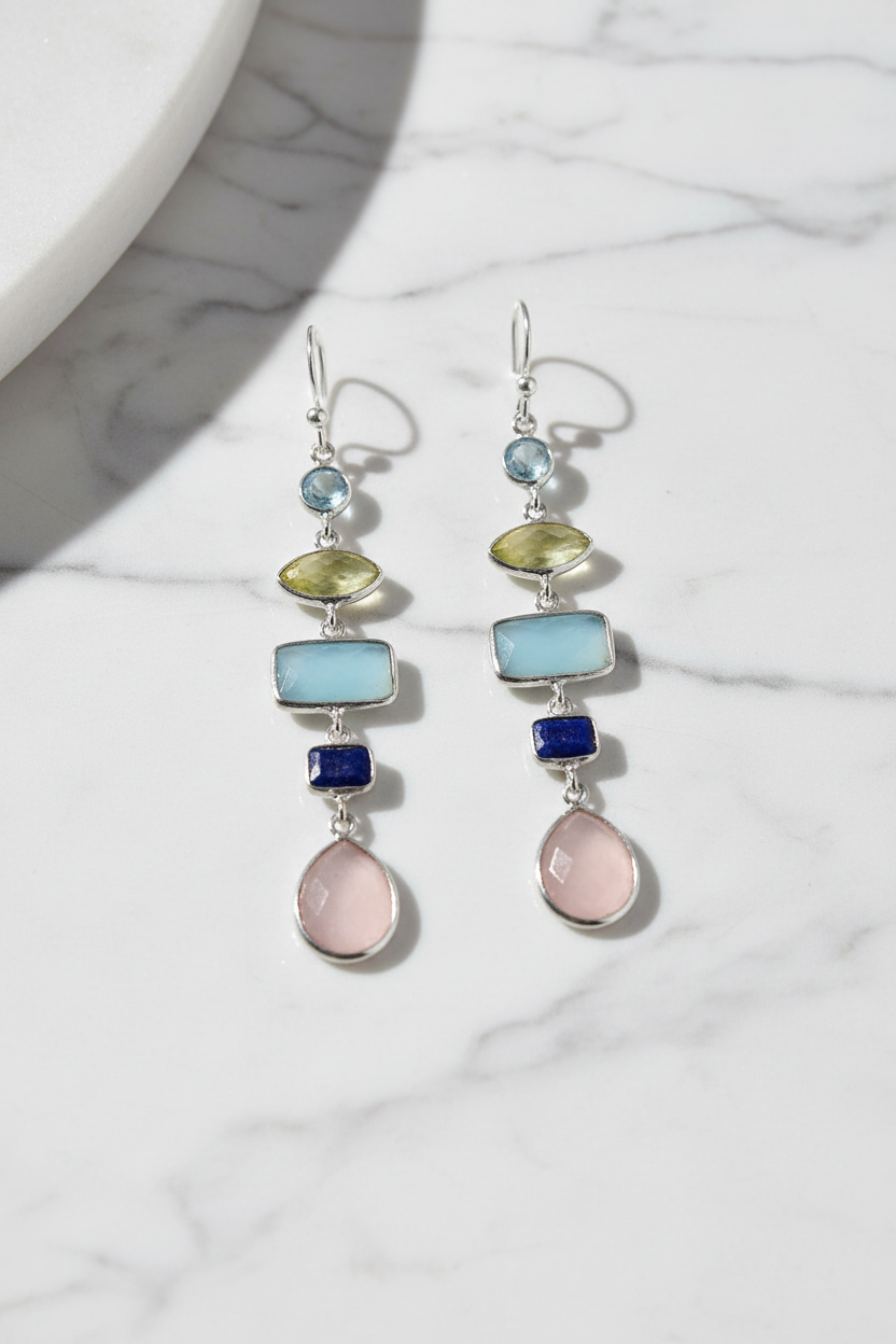 White Marble Multistone Drops